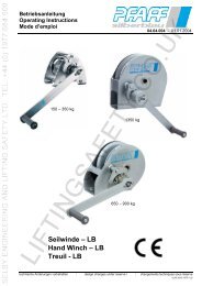 Seilwinde – LB Hand Winch – LB Treuil - LB - Lifting Equipment