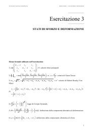 Esercitazione 3 - Sforzi e deformazione