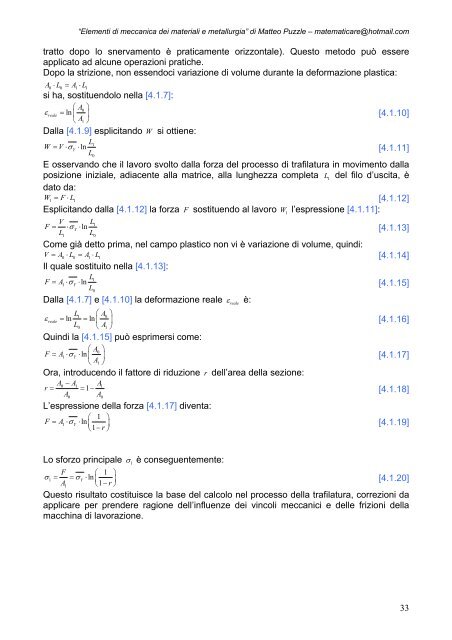 Elementi di meccanica dei materiali e metallurgia - Matematicamente.it