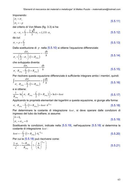 Elementi di meccanica dei materiali e metallurgia - Matematicamente.it