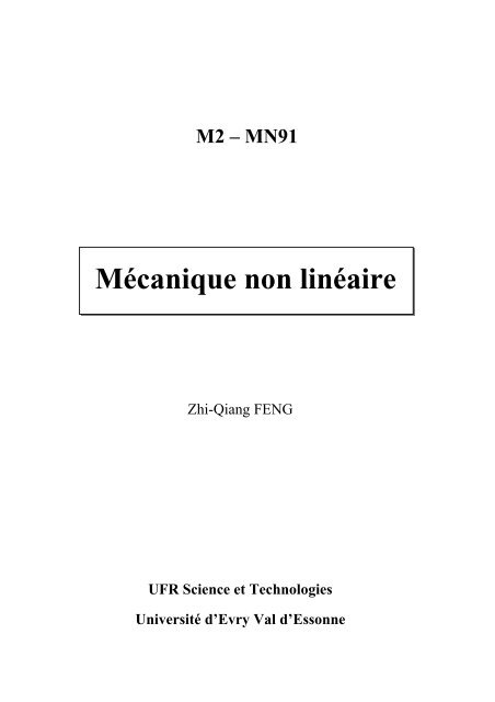 Mécanique non linéaire - LMEE