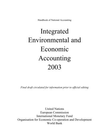 Integrated Environmental and Economic Accounting 2003 (SEEA ...