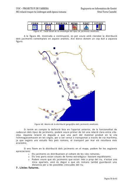 SIG relació traçat riu Llobregat amb època romana - Universitat ...