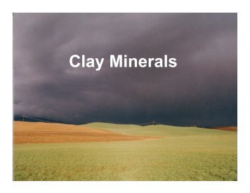 Clay minerals - classes