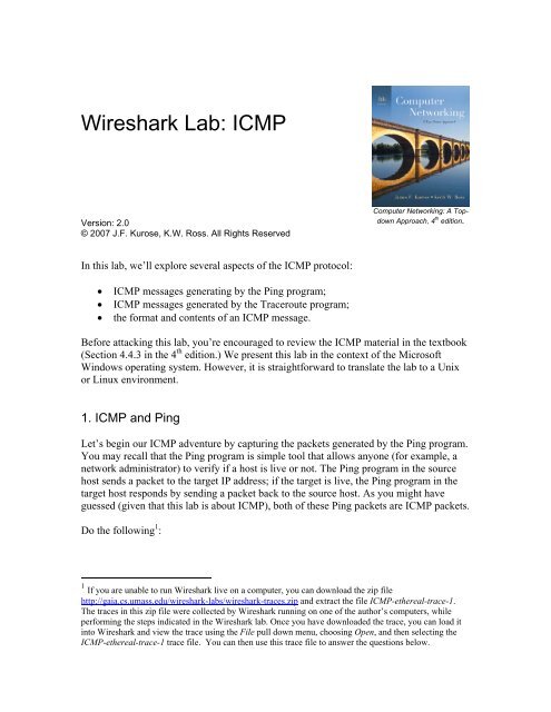 Wireshark Lab: ICMP