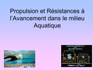Propulsion et Résistances à l'Avancement dans le milieu Aquatique