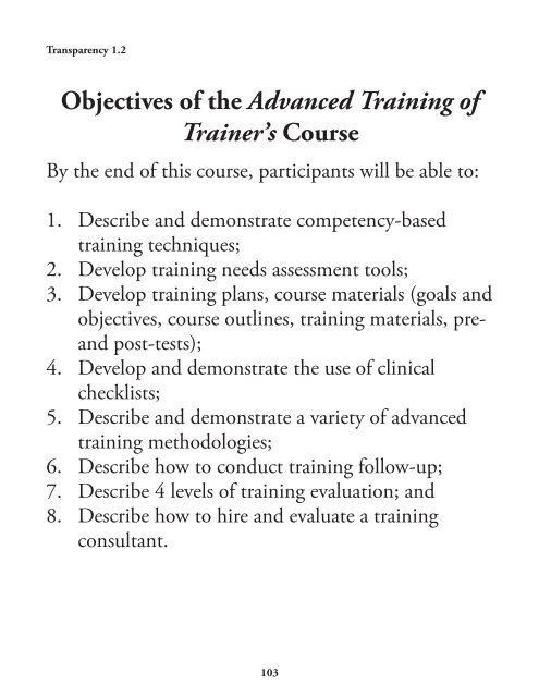 Advanced Training of Trainers - Pathfinder International