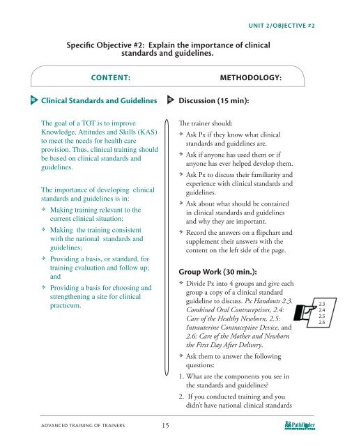 Advanced Training of Trainers - Pathfinder International