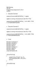 Matt Ramsay CS 375 Programming Assignment 5, Part 1 ... - csserver