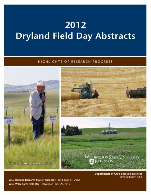 2012 Dryland Field Day Abstracts - Dept. of Crop and Soil Sciences ...