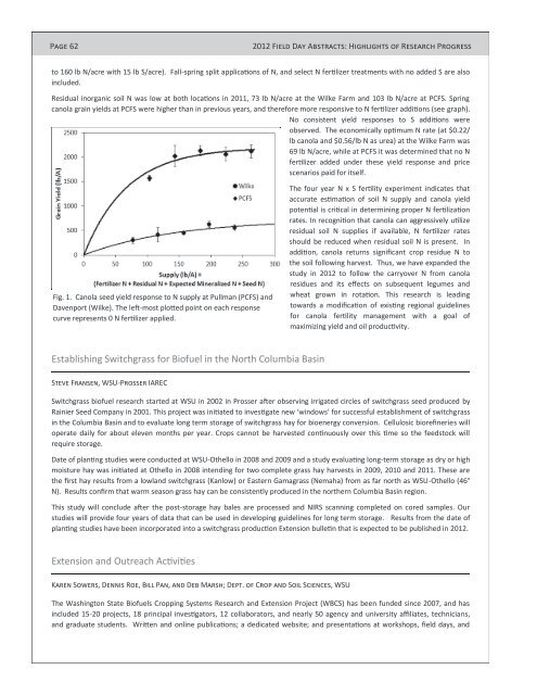 2012 Dryland Field Day Abstracts - Dept. of Crop and Soil Sciences ...