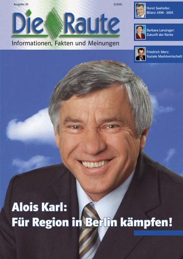 Alois Karl: Für Region in Berlin kämpfen! - CSU Neumarkt