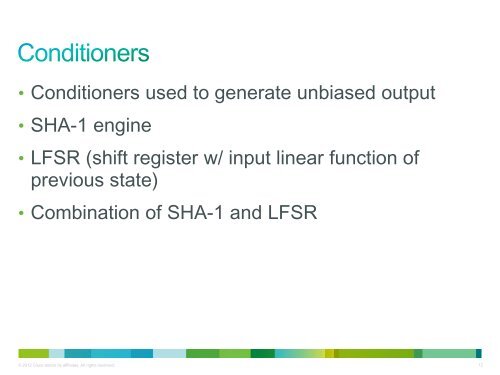 Cisco@NIST Entropy Workshop