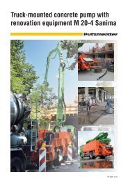 Truck-mounted concrete pump with renovation ... - Putzmeister