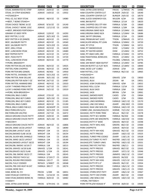 Product Catalog - Summer - Menu Maker Foods