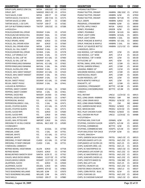 Product Catalog - Summer - Menu Maker Foods