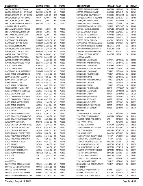 Product Catalog - Summer - Menu Maker Foods