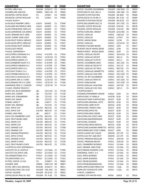 Product Catalog - Summer - Menu Maker Foods