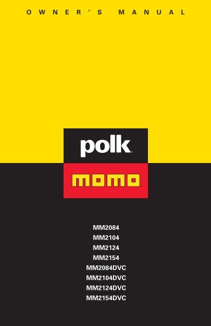 owner ' smanual mm2084 mm2104 mm2124 mm2154 ... - Polk Audio