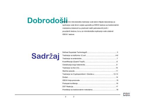 IDEXX VODA katalog proizvoda - Bosna Vet