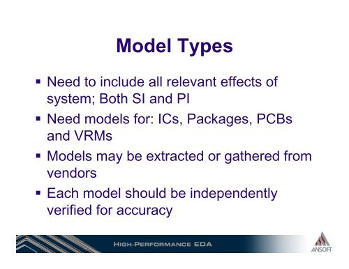 Accurate and Accurate and Efficient SSN Modeling