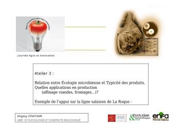 Relation entre écologie microbienne et typicité des produits