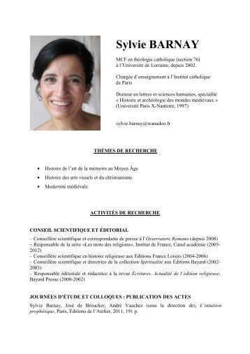 Sylvie BARNAY - Université de Lorraine