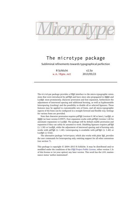 Microtype Pdf Ctan