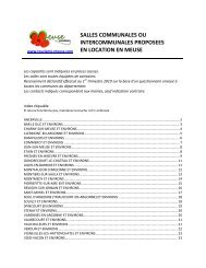 la liste des salles à louer - Tourisme Meuse