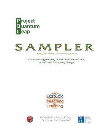 sampler - Center for Teaching and Learning - LaGuardia Community ...
