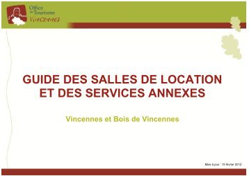 Guide des salles de location - mars 2012 - Ville de Vincennes