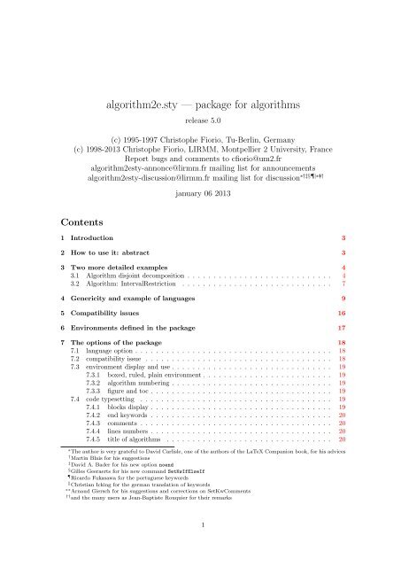 algorithm2e.sty ? package for algorithms - CTAN