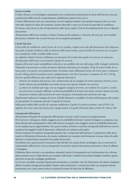 La customer satisfaction nelle amministrazioni pubbliche - Magellano