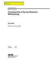 Fundamentals of Survey Research Methodology - Mitre