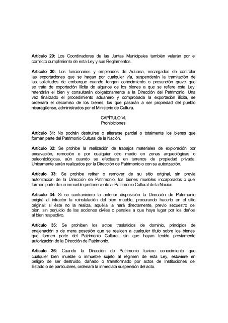 Decreto No. 1142. Ley de protección al Patrimonio Cultural de la ...