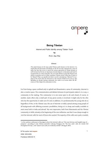 Being Tibetan: Internet and Public Identity among ... - anpere.net