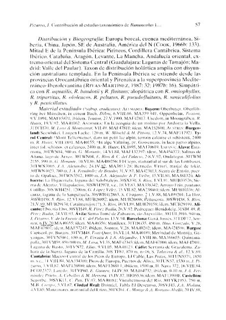 Contribución al estudio taxonómico de Ranunculus L. subgen ...