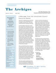 The Archigos - Student Affairs - Columbia University