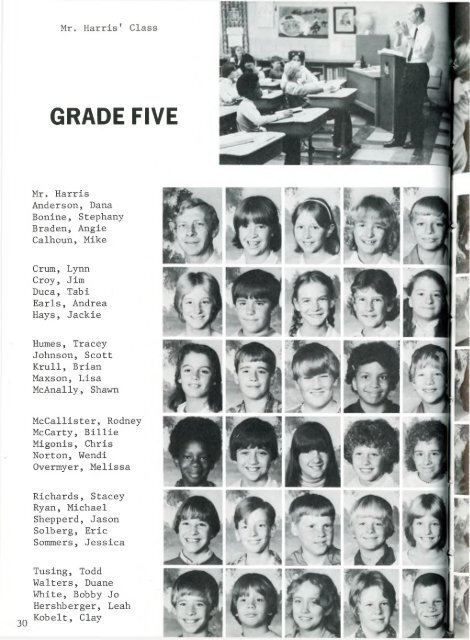 Culver Elementary - Jr High yearbook 1982-1