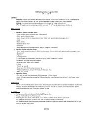 SOS Packing List and Logistics 2013 July 14-‐July 19 Logistics ...