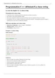 Programmation C++ (débutant)/La classe string