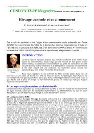 Elevage cunicole et environnement - Association française de ...