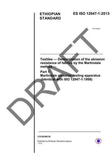 ES 4050 ETHIOPIAN STANDARD ES ISO 12947-1:2013