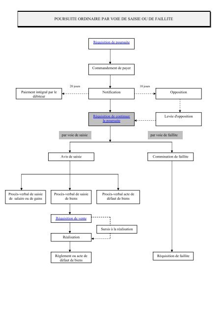 poursuite ordinaire par voie de saisie ou de faillite - République et ...