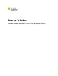 Guide d'utilisateur STF - Autorité des marchés financiers