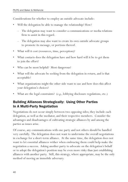 The International Negotiations Handbook - Baker & McKenzie