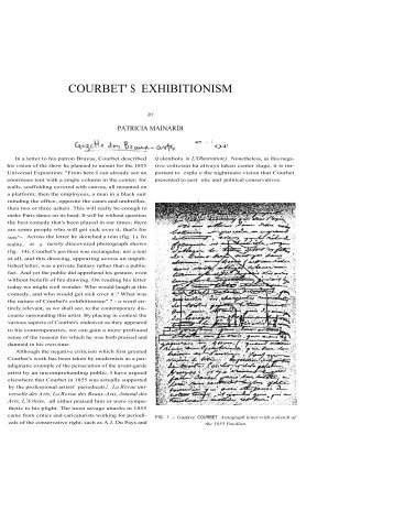 Courbet's Exhibitionism