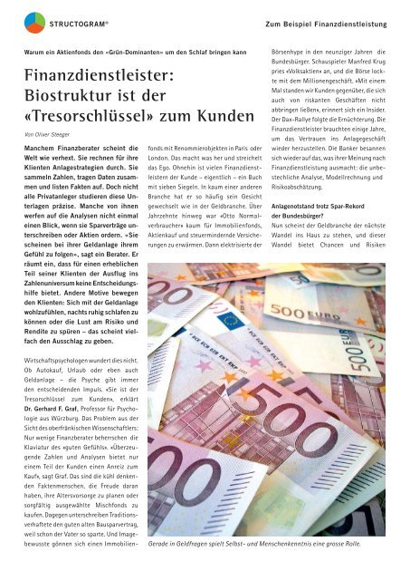 Finanzdienstleister: Biostruktur ist der «Tresorschlüssel» zum Kunden