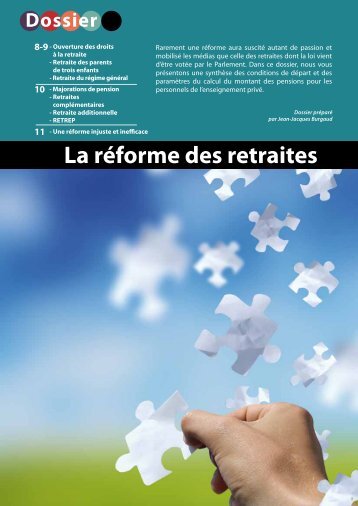 Dossier "La réforme des retraites" - SPELC
