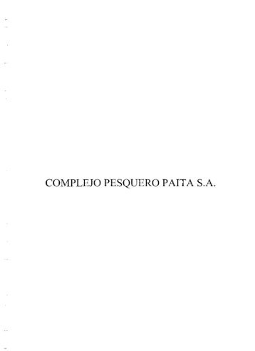 COMPLEJO PESQUERO PAITA S.A.